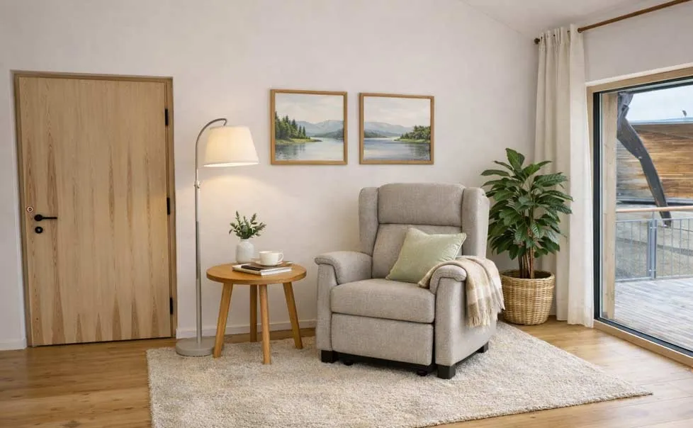 Innenansicht eines Hauses beim Seniorenwohnen